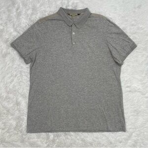 Burberry Brit Mens Size XXL Slim Fit Polo Shirt Short Sleeve Gray Plaid Designer